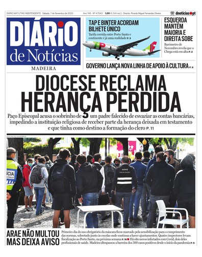 Edição do dia 7 Novembro 2020 da pubicação Diário de Notícias