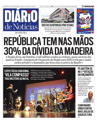 Edição do dia 12 Dezembro 2020 da pubicação Diário de Notícias