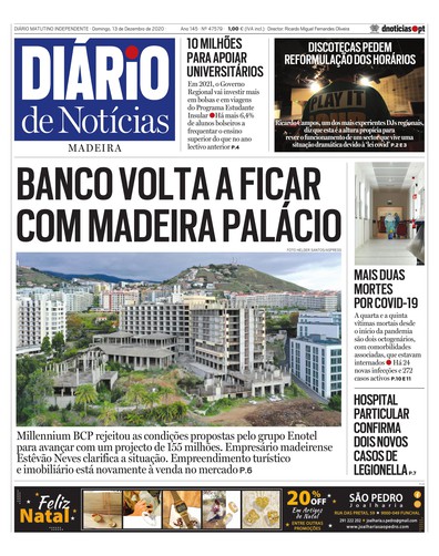 Edição do dia 13 Dezembro 2020 da pubicação Diário de Notícias