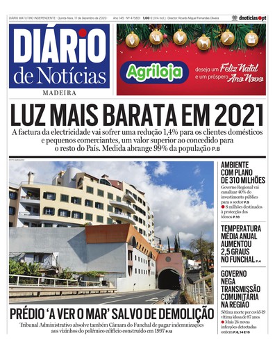 Edição do dia 17 Dezembro 2020 da pubicação Diário de Notícias