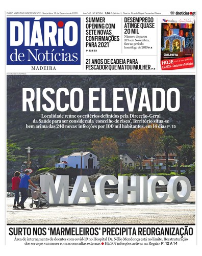 Edição do dia 18 Dezembro 2020 da pubicação Diário de Notícias