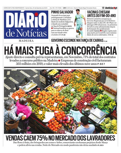 Edição do dia 24 Dezembro 2020 da pubicação Diário de Notícias