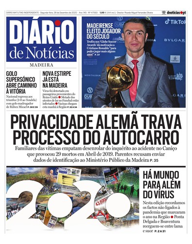 Edição do dia 28 Dezembro 2020 da pubicação Diário de Notícias
