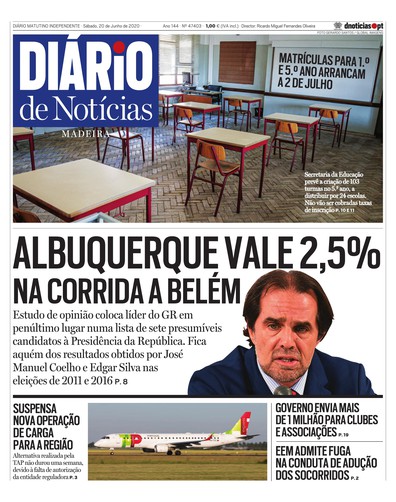 Edição do dia 20 Junho 2020 da pubicação Diário de Notícias
