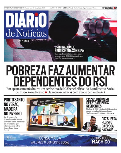 Edição do dia 24 Junho 2020 da pubicação Diário de Notícias