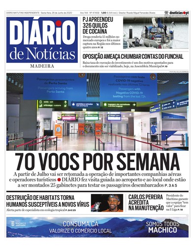Edição do dia 26 Junho 2020 da pubicação Diário de Notícias