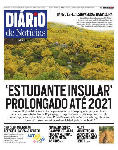 Edição do dia 29 Junho 2020 da pubicação Diário de Notícias