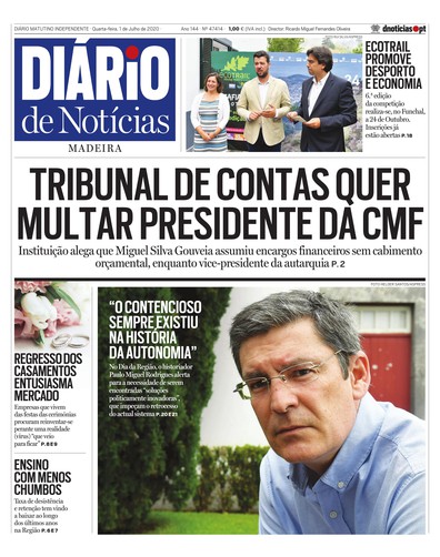 Edição do dia 1 Julho 2020 da pubicação Diário de Notícias