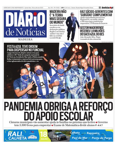 Edição do dia 16 Julho 2020 da pubicação Diário de Notícias