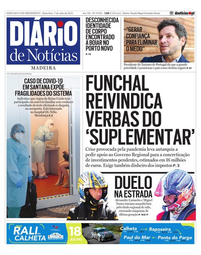 Edição do dia 17 Julho 2020 da pubicação Diário de Notícias