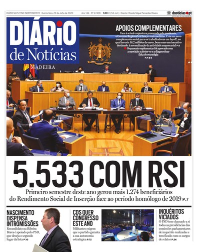 Edição do dia 23 Julho 2020 da pubicação Diário de Notícias