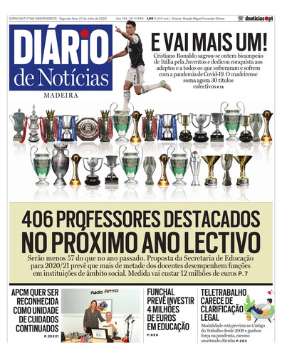 Edição do dia 27 Julho 2020 da pubicação Diário de Notícias