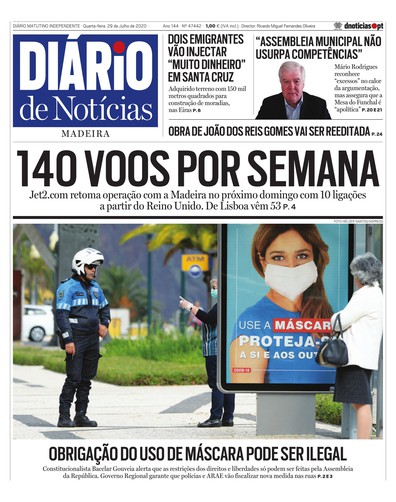 Edição do dia 29 Julho 2020 da pubicação Diário de Notícias