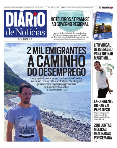 Edição do dia 31 Julho 2020 da pubicação Diário de Notícias