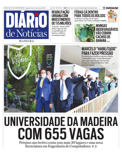 Edição do dia 6 Julho 2020 da pubicação Diário de Notícias