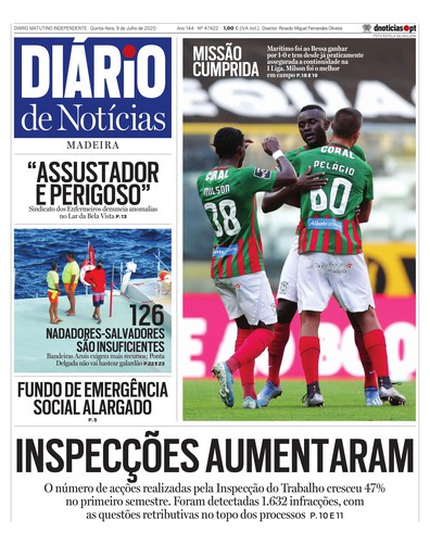 Edição do dia 9 Julho 2020 da pubicação Diário de Notícias