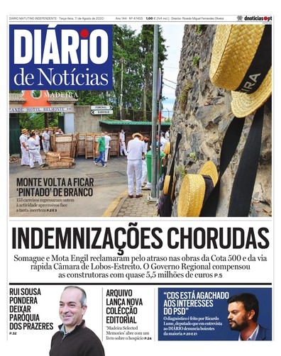 Edição do dia 11 Agosto 2020 da pubicação Diário de Notícias
