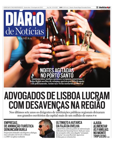 Edição do dia 13 Agosto 2020 da pubicação Diário de Notícias