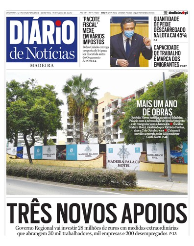 Edição do dia 14 Agosto 2020 da pubicação Diário de Notícias