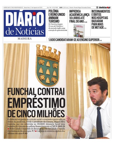 Edição do dia 21 Agosto 2020 da pubicação Diário de Notícias
