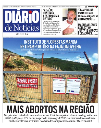 Edição do dia 22 Agosto 2020 da pubicação Diário de Notícias