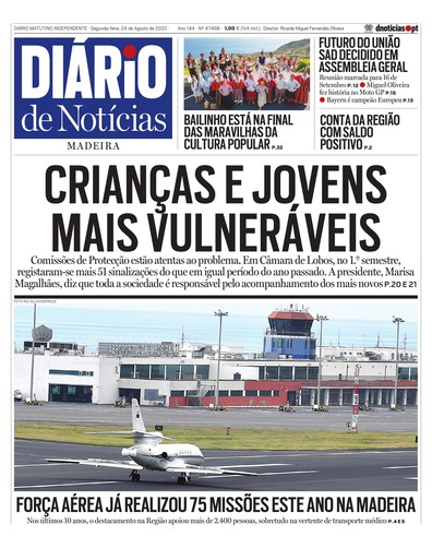 Edição do dia 24 Agosto 2020 da pubicação Diário de Notícias