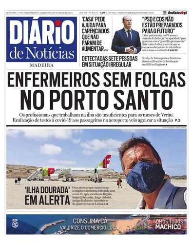 Edição do dia 26 Agosto 2020 da pubicação Diário de Notícias