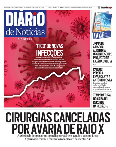 Edição do dia 27 Agosto 2020 da pubicação Diário de Notícias