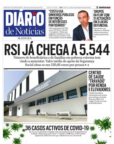 Edição do dia 28 Agosto 2020 da pubicação Diário de Notícias