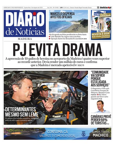Edição do dia 5 Agosto 2020 da pubicação Diário de Notícias