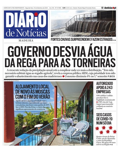 Edição do dia 14 Setembro 2020 da pubicação Diário de Notícias