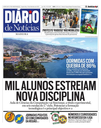Edição do dia 16 Setembro 2020 da pubicação Diário de Notícias