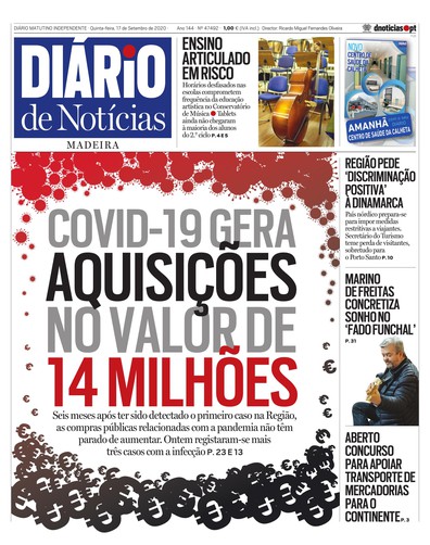 Edição do dia 17 Setembro 2020 da pubicação Diário de Notícias