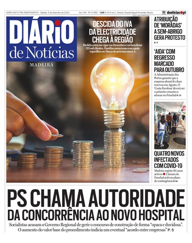 Edição do dia 5 Setembro 2020 da pubicação Diário de Notícias