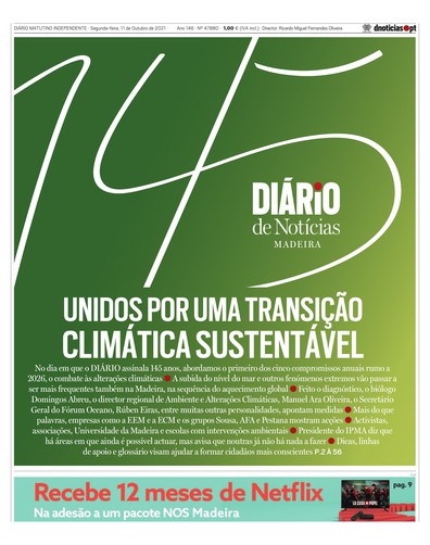 Edição do dia 11 Outubro 2021 da pubicação Diário de Notícias