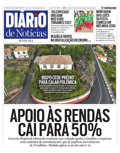 Edição do dia 12 Outubro 2021 da pubicação Diário de Notícias