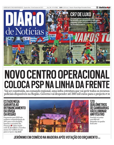 Edição do dia 13 Outubro 2021 da pubicação Diário de Notícias