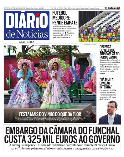 Edição do dia 2 Outubro 2021 da pubicação Diário de Notícias
