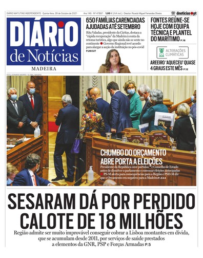 Edição do dia 28 Outubro 2021 da pubicação Diário de Notícias