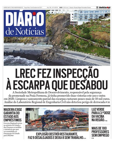 Edição do dia 5 Outubro 2021 da pubicação Diário de Notícias