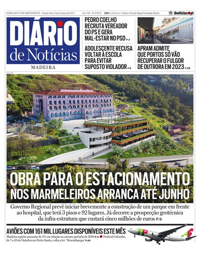 Edição do dia 6 Outubro 2021 da pubicação Diário de Notícias