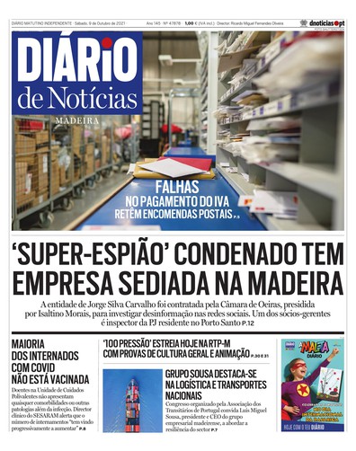 Edição do dia 9 Outubro 2021 da pubicação Diário de Notícias