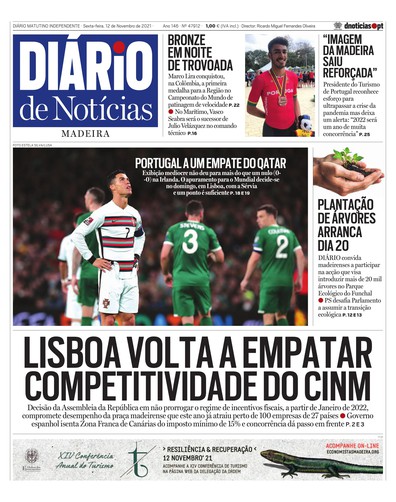 Edição do dia 12 Novembro 2021 da pubicação Diário de Notícias