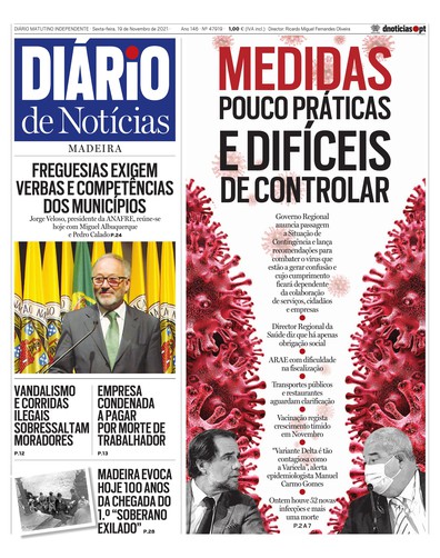 Edição do dia 19 Novembro 2021 da pubicação Diário de Notícias