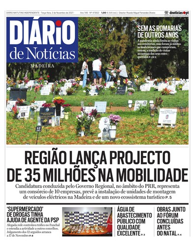Edição do dia 2 Novembro 2021 da pubicação Diário de Notícias