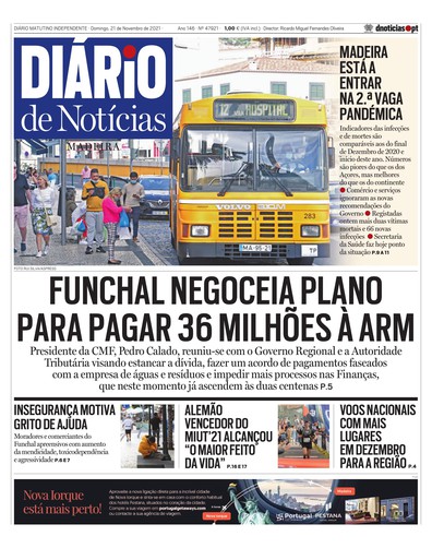 Edição do dia 21 Novembro 2021 da pubicação Diário de Notícias