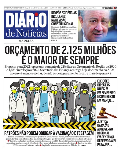 Edição do dia 22 Novembro 2021 da pubicação Diário de Notícias
