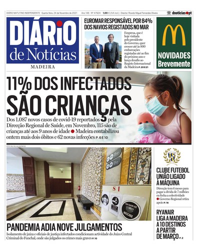 Edição do dia 24 Novembro 2021 da pubicação Diário de Notícias