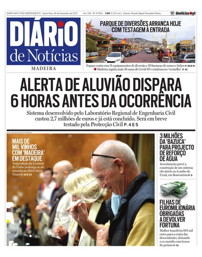 Edição do dia 26 Novembro 2021 da pubicação Diário de Notícias