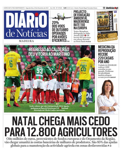 Edição do dia 29 Novembro 2021 da pubicação Diário de Notícias